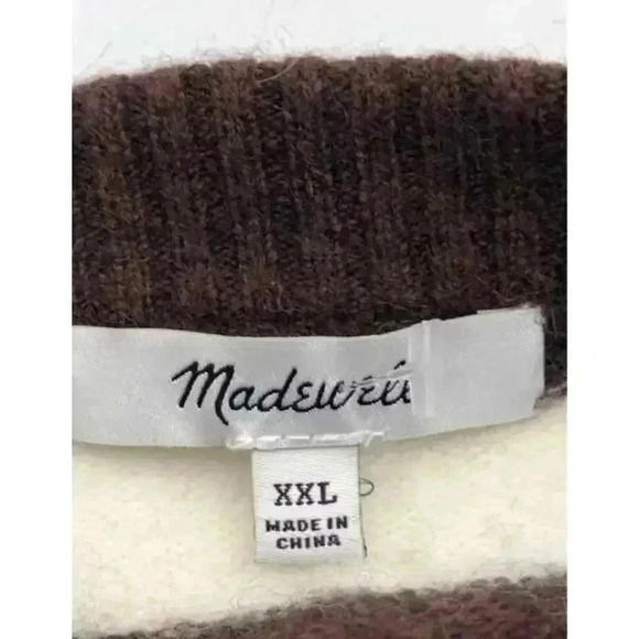 Madewell Women's 2XL Striped Crew Neck Sweater Multicolor Pullover - Picture 3 of 6